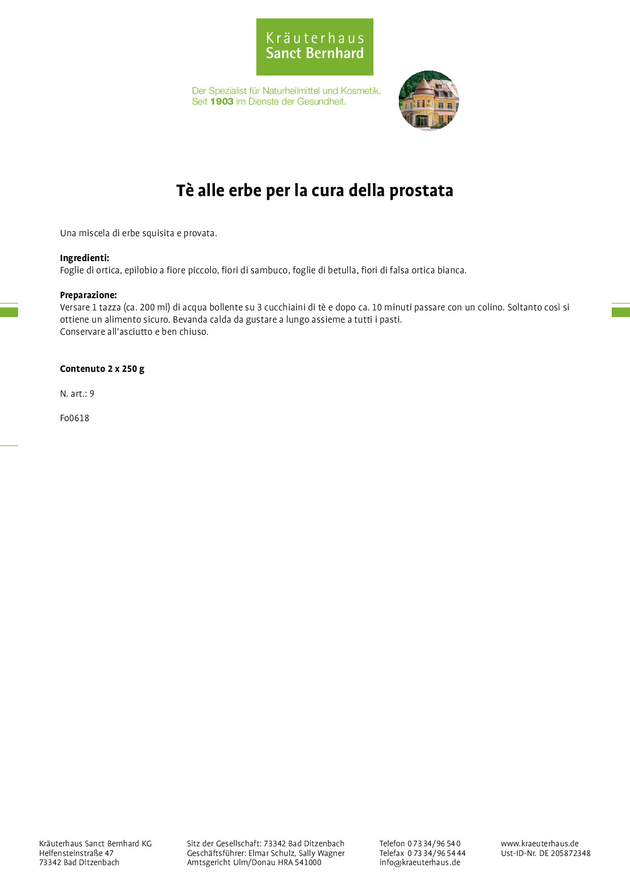 prostatite cura con erbe d
