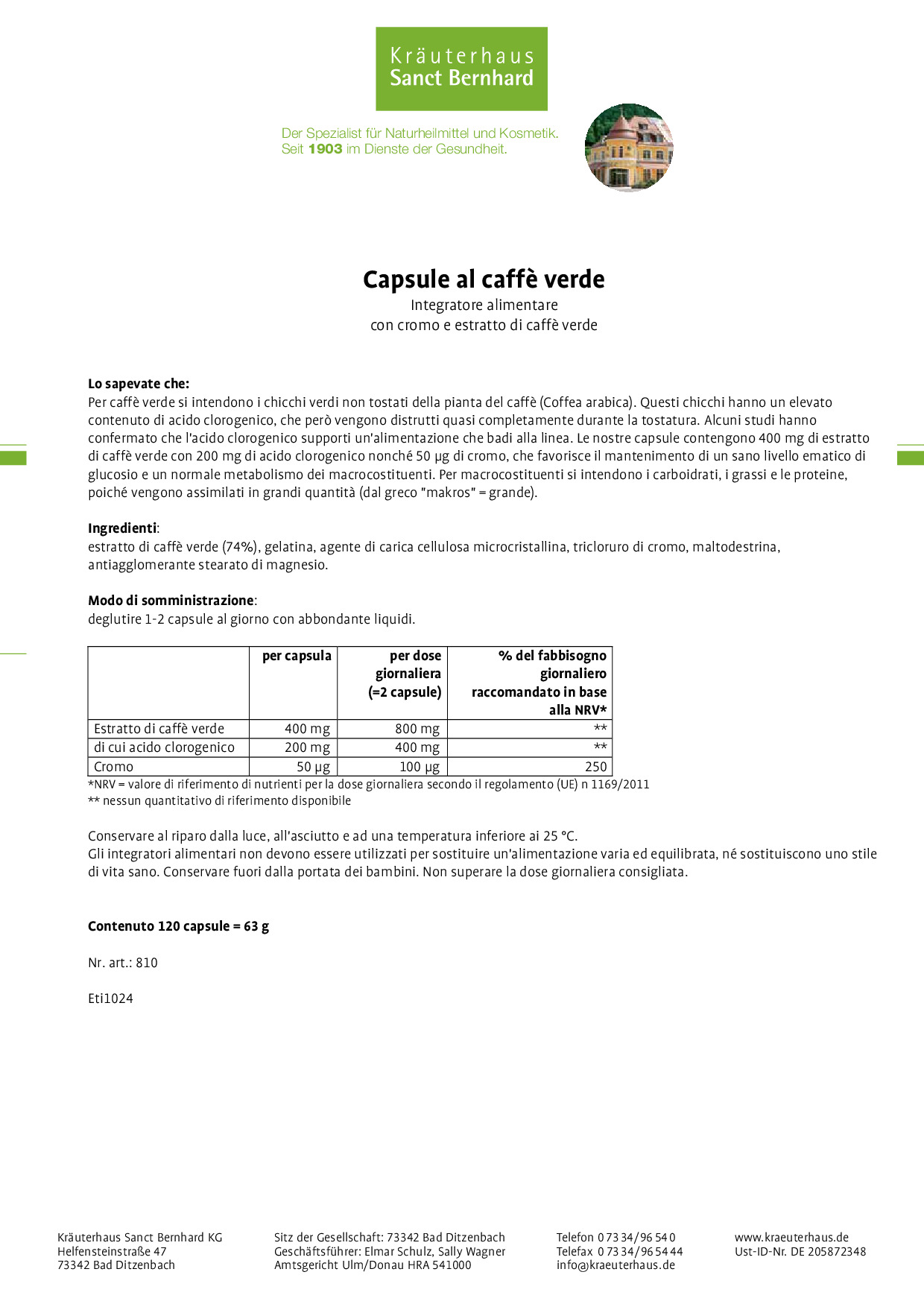 integratore alimentare di caffè verde da 400 mg integratore alimentare di caffè verde da 400 mg