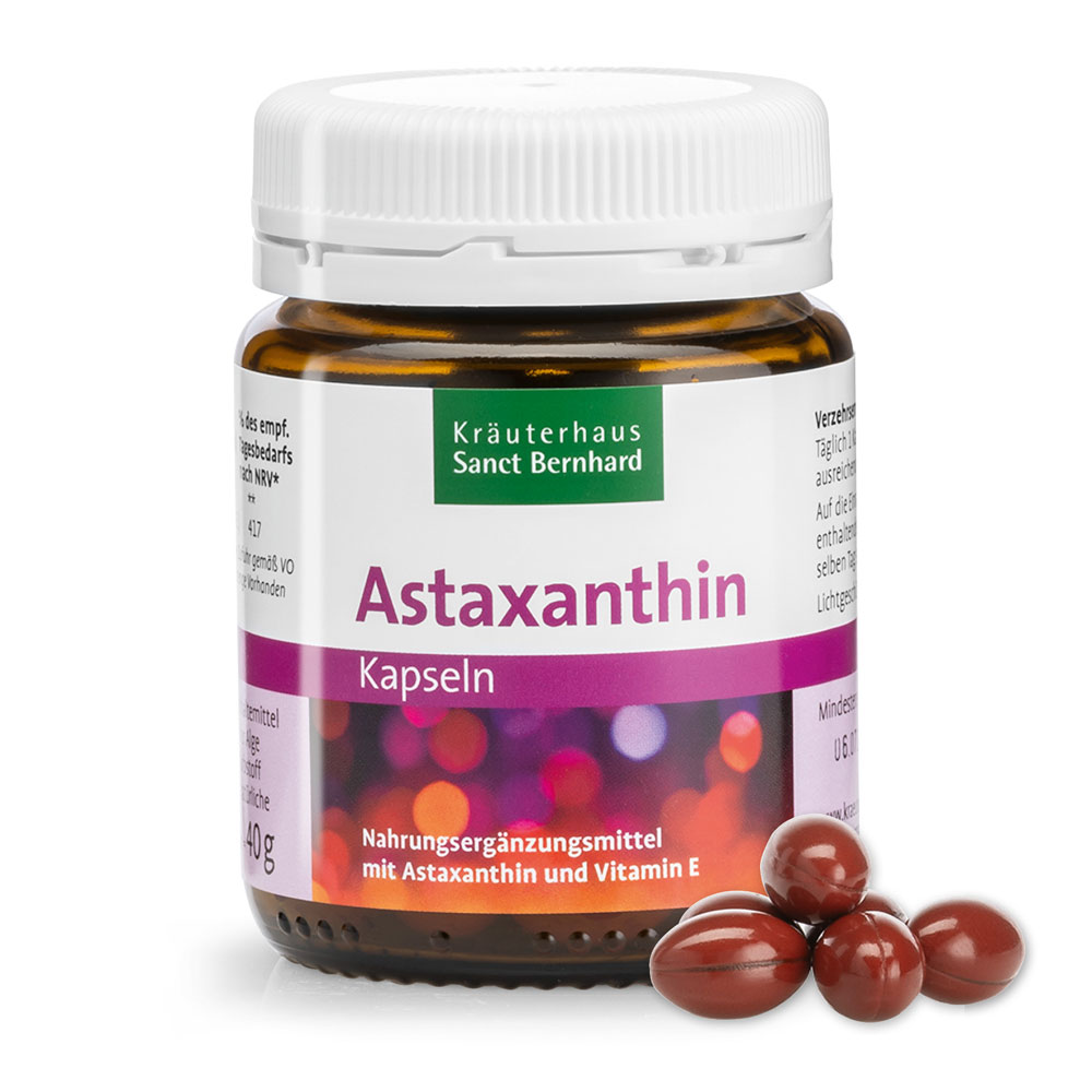 Kräuterhaus Sanct Bernhard Capsule Di Astaxantina Da 8 Mg 60 Capsule