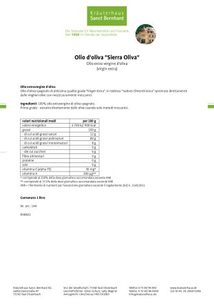 Olio d'oliva "Sierra Oliva"