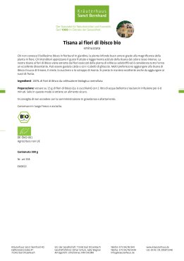 Tisana ai fiori di ibisco bio sminuzzata 500 g