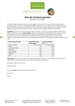 Salsa del cacciatore gourmet 280 g