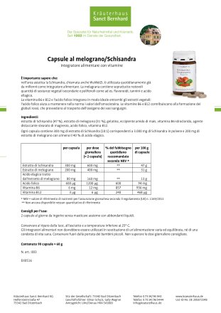 Capsule al melograno-schisandra 90 capsule