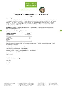 Compresse da sciogliere in bocca di mannosio 120 compresse
