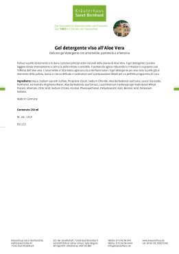 Gel detergente viso all'Aloe Vera 250 ml