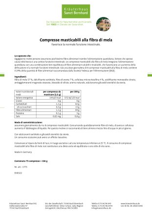 Redukta-PLUS 3x + 1x Compresse di fibra di mela 3 pezzo