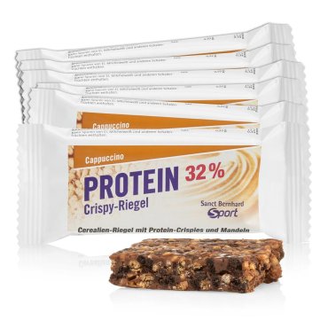 Sanct Bernhard Sport Barretta con croccantini proteici al 32% Cappuccino 11 pezzi 385 g