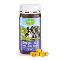 tierlieb Capsule di olio di lino Omega-3-6-9 per cani 180 capsule