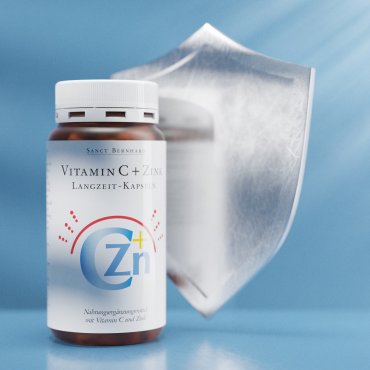 Capsule di vitamina C e zinco a rilascio prolungato 180 capsule